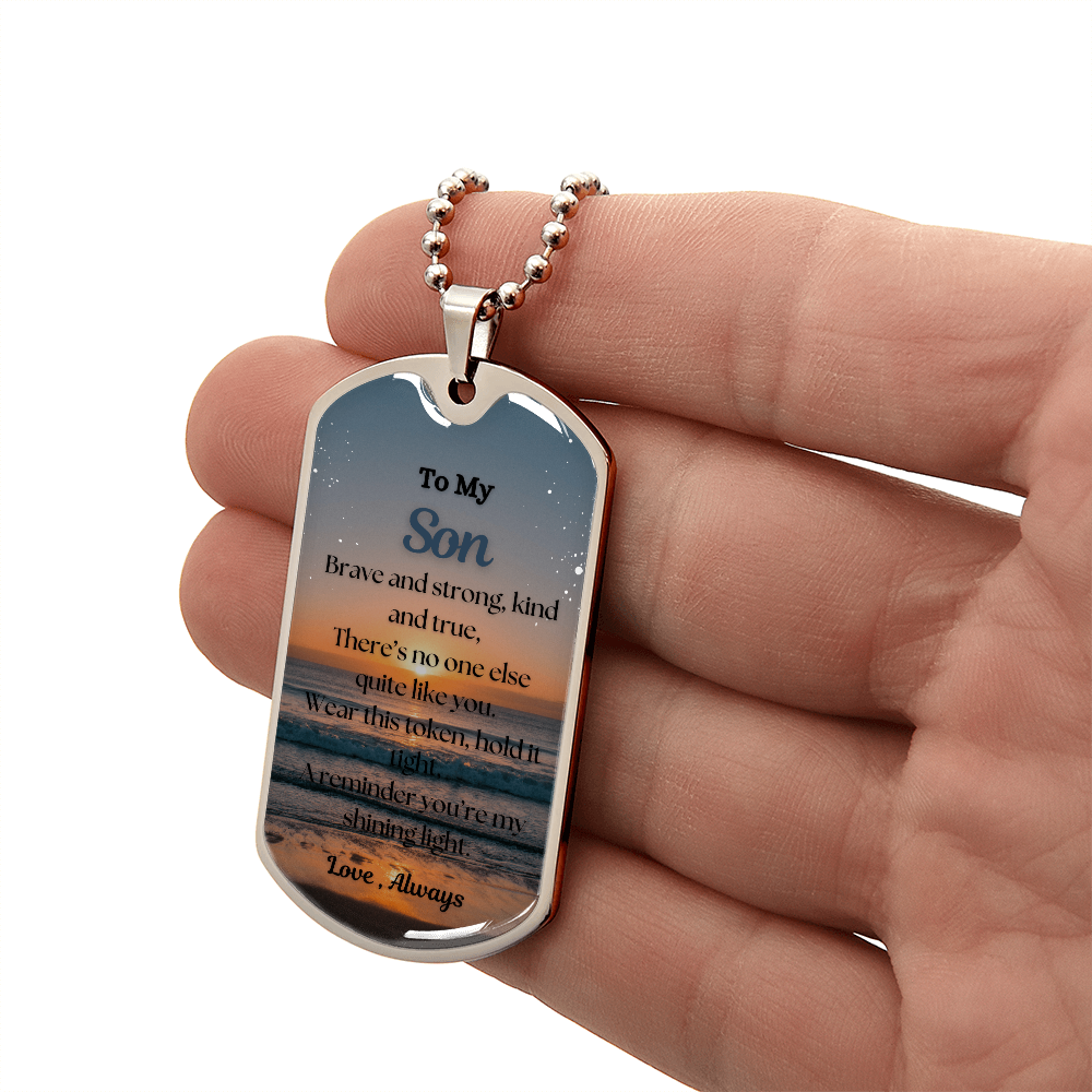 To My Son~ Dog Tag Necklace