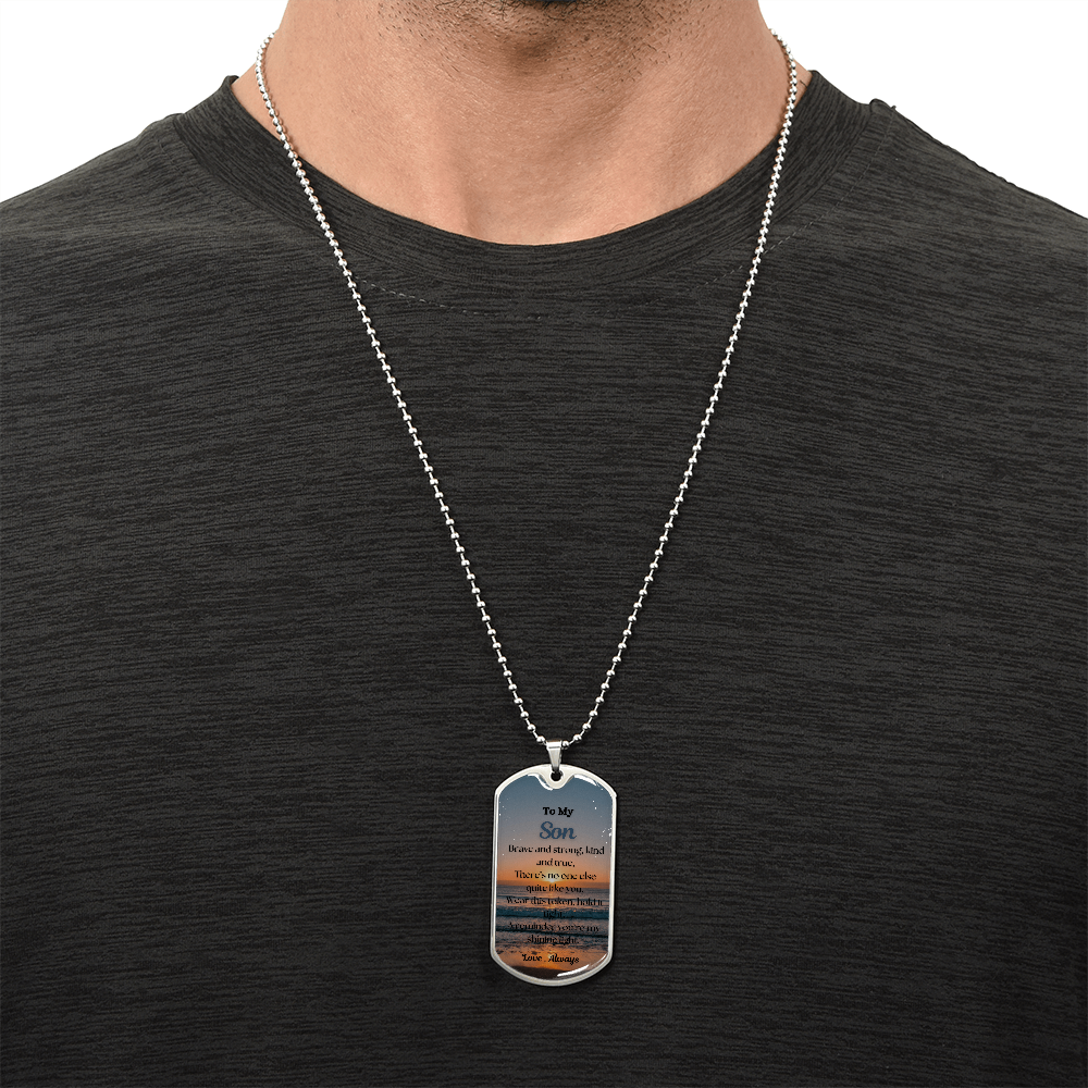 To My Son~ Dog Tag Necklace