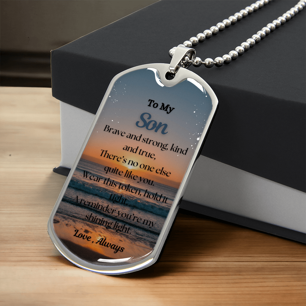 To My Son~ Dog Tag Necklace