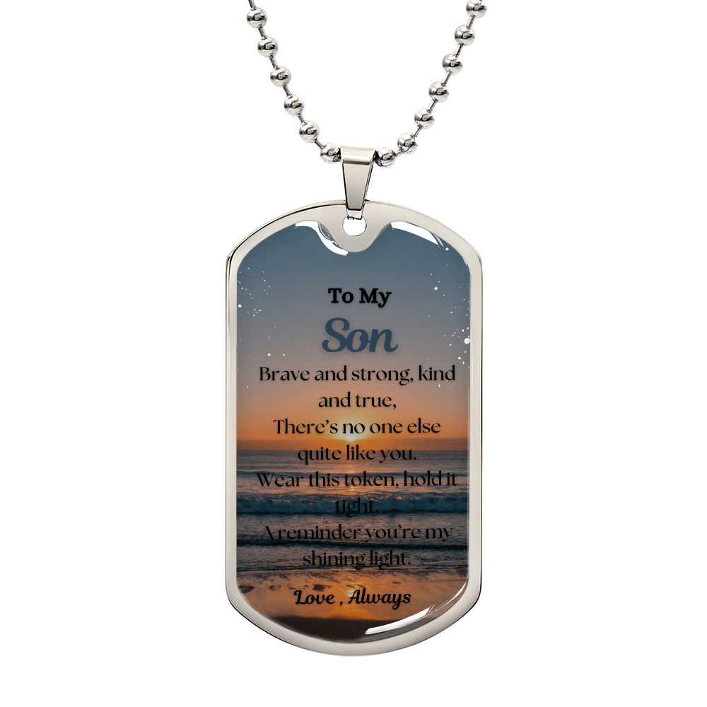 To My Son~ Dog Tag Necklace