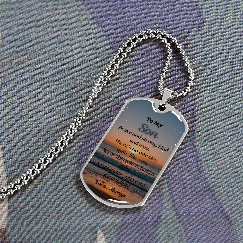 To My Son~ Dog Tag Necklace