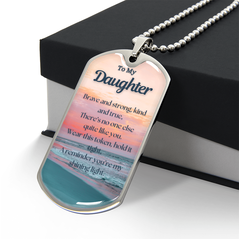 To My Daughter~ Dog Tag Necklace