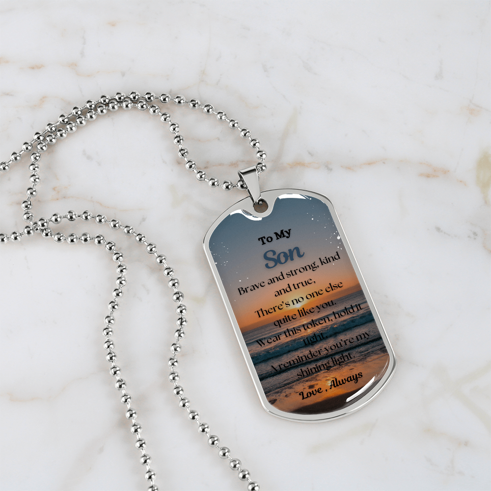 To My Son~ Dog Tag Necklace