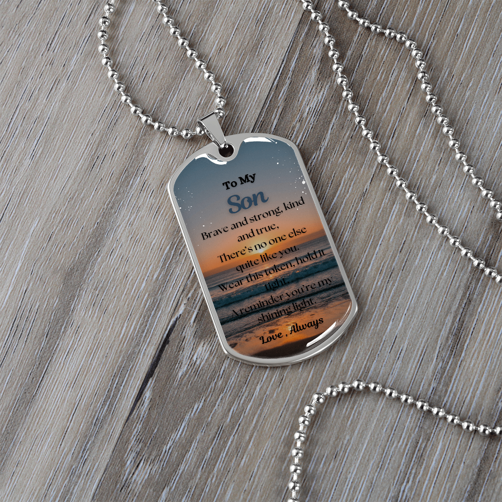 To My Son~ Dog Tag Necklace