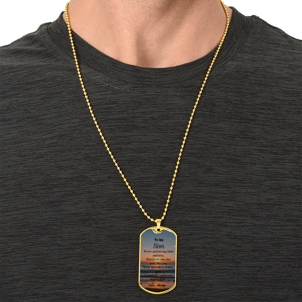 To My Son~ Dog Tag Necklace