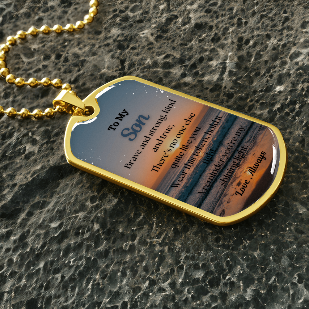 To My Son~ Dog Tag Necklace