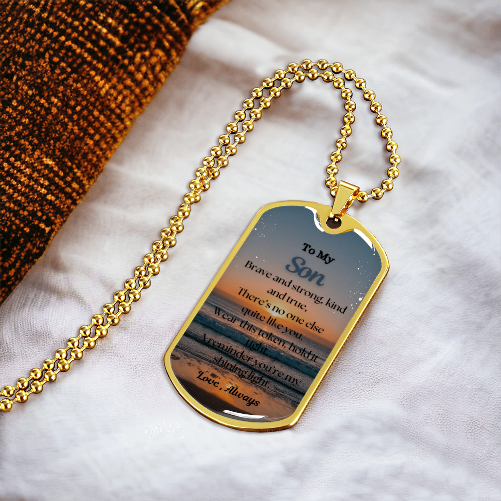 To My Son~ Dog Tag Necklace