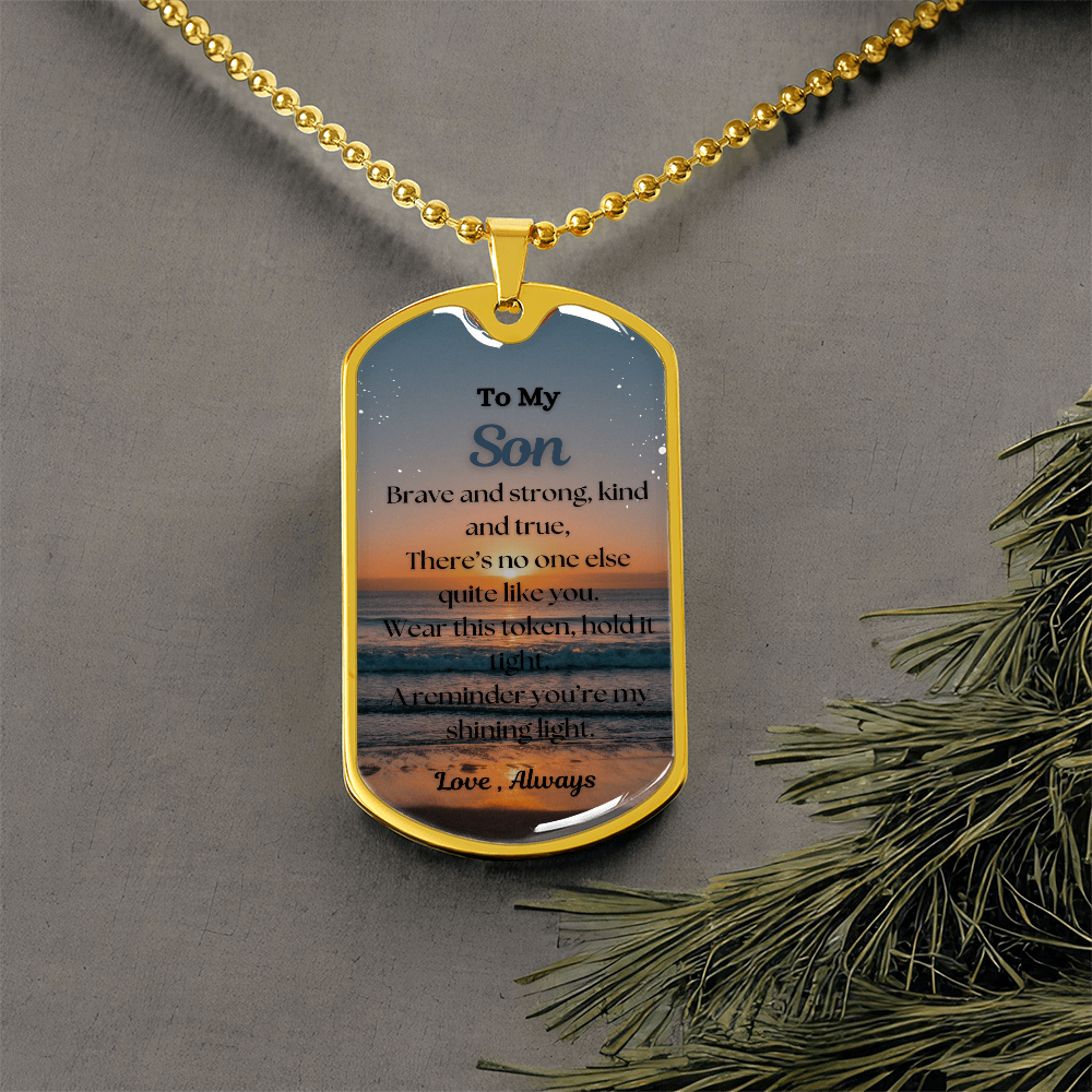 To My Son~ Dog Tag Necklace