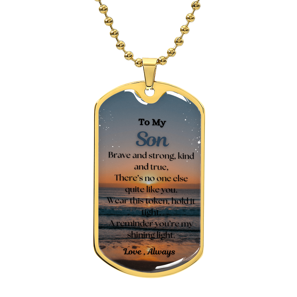 To My Son~ Dog Tag Necklace