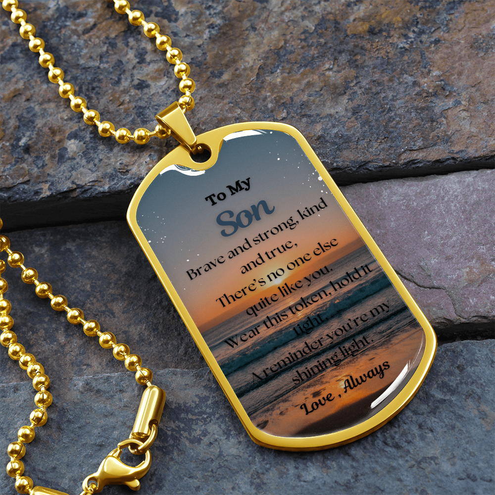 To My Son~ Dog Tag Necklace