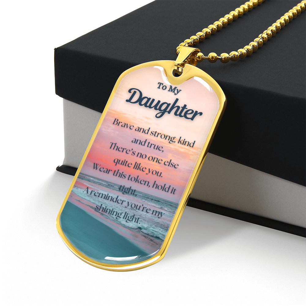 To My Daughter~ Dog Tag Necklace