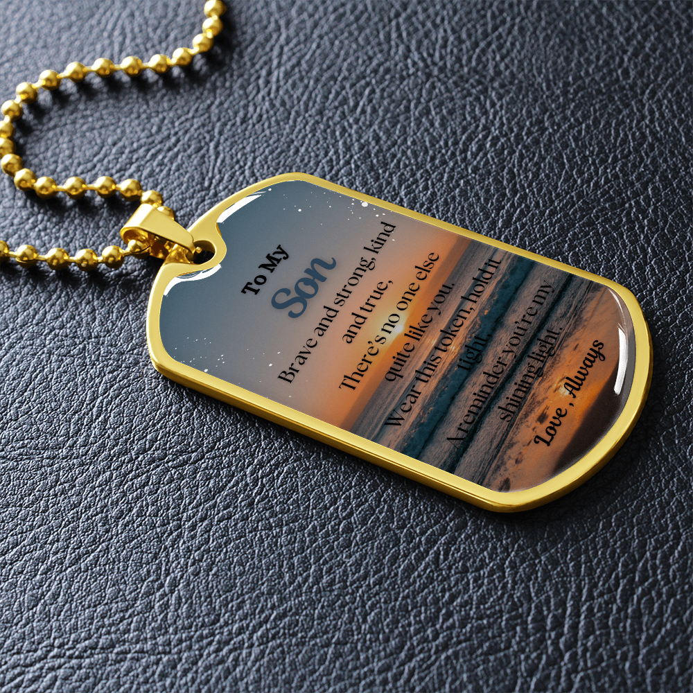 To My Son~ Dog Tag Necklace