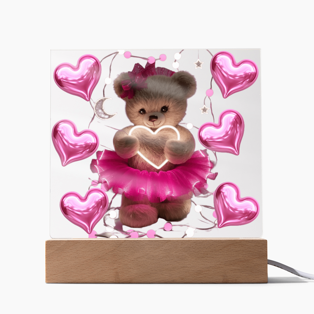 Teddy Acrylic Square Plaque