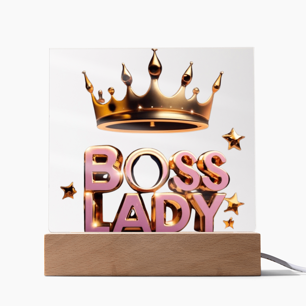 Boss Lady Acrylic Square Plaque