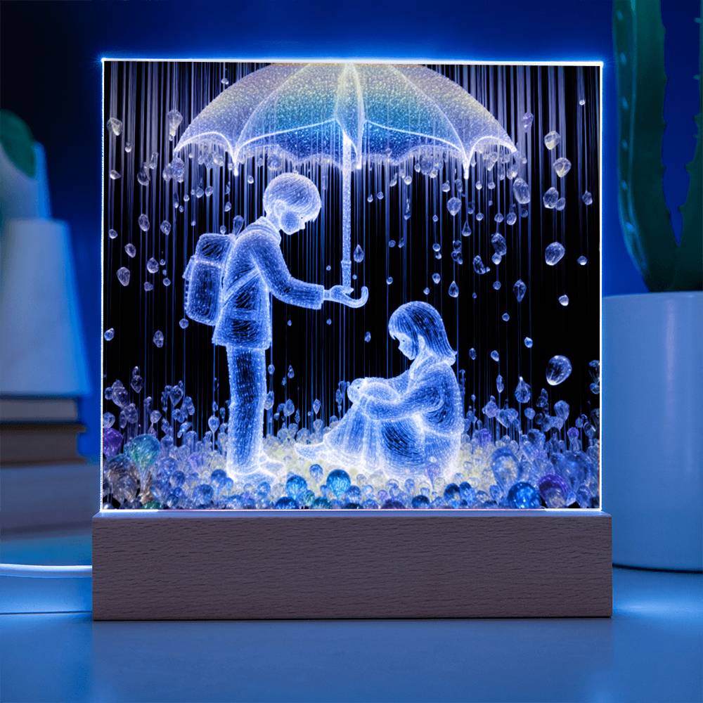 Rainfall Acrylic Plaque