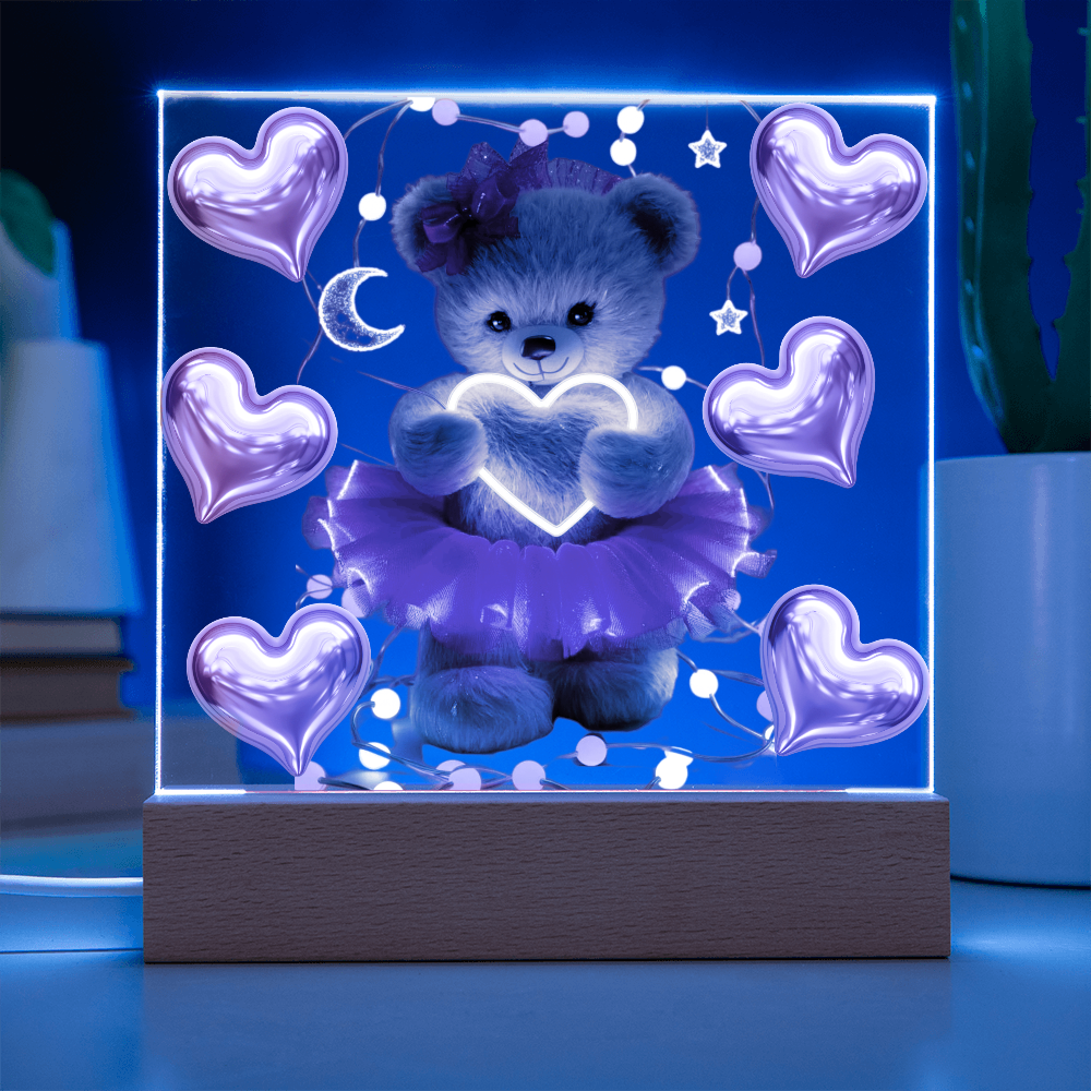 Teddy Acrylic Square Plaque