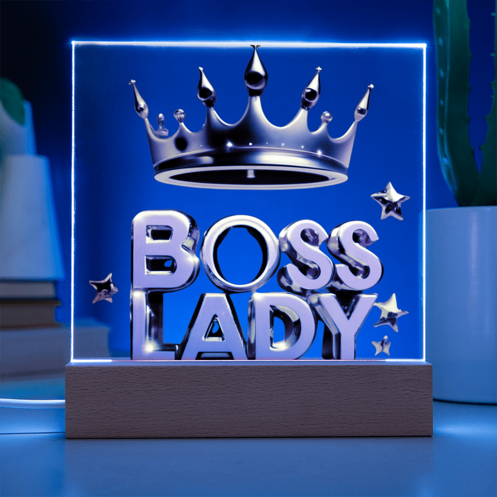 Boss Lady Acrylic Square Plaque