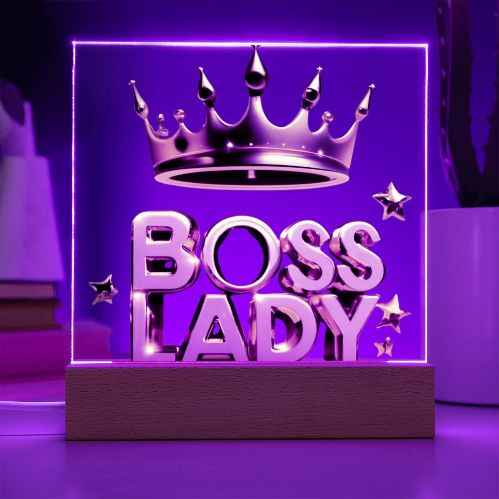 Boss Lady Acrylic Square Plaque