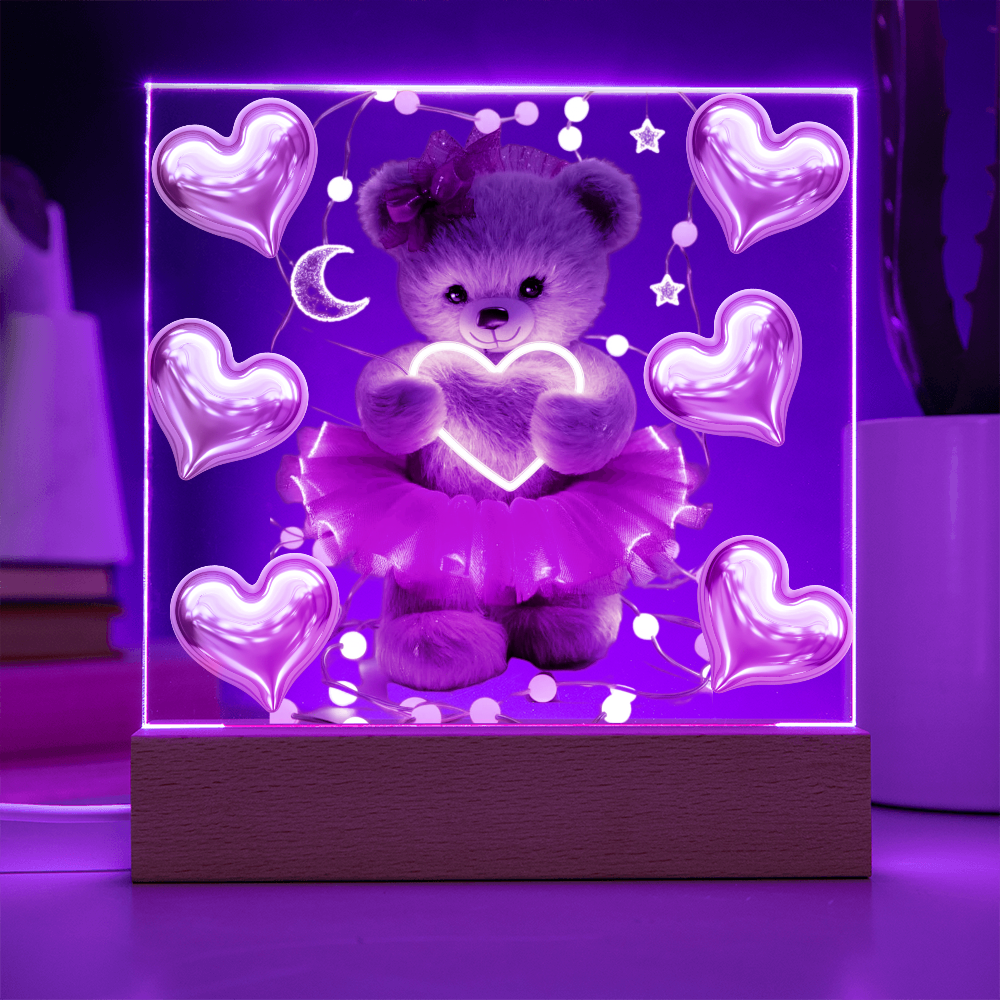 Teddy Acrylic Square Plaque