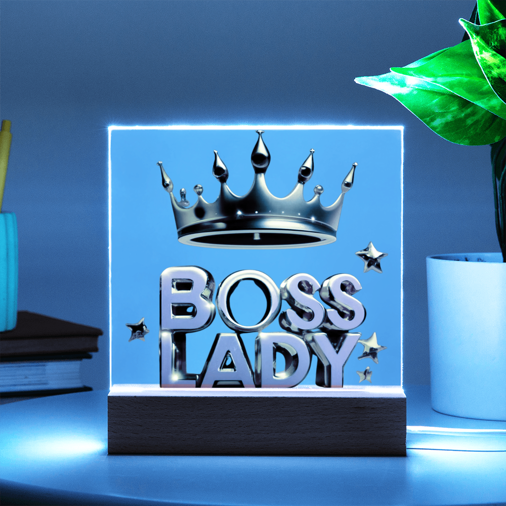 Boss Lady Acrylic Square Plaque