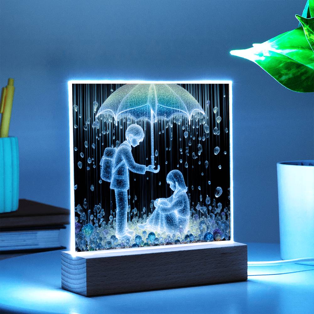 Rainfall Acrylic Plaque