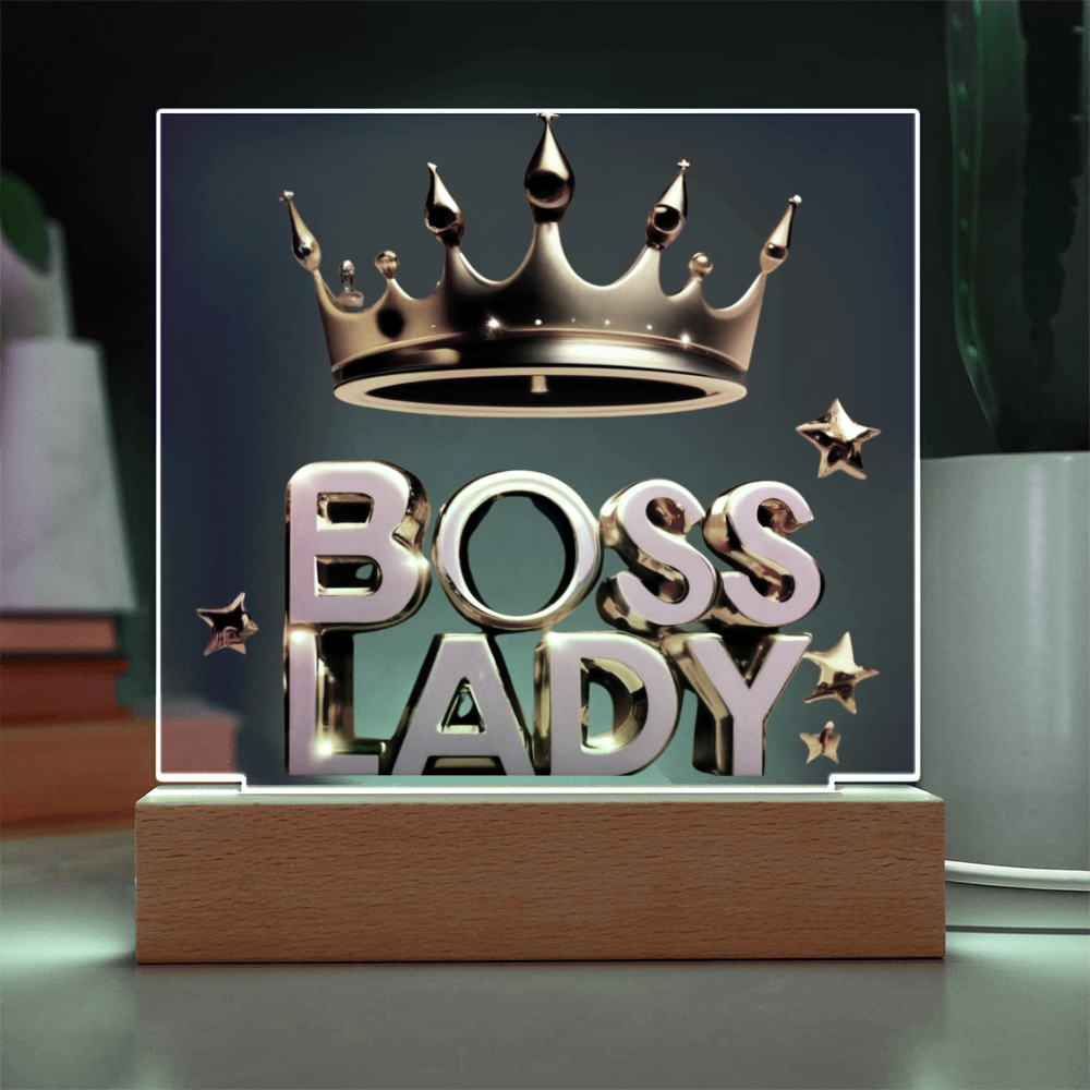 Boss Lady Acrylic Square Plaque