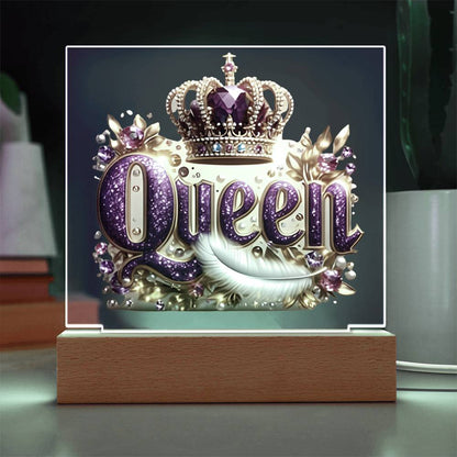 Queen Acylic Plaque Square