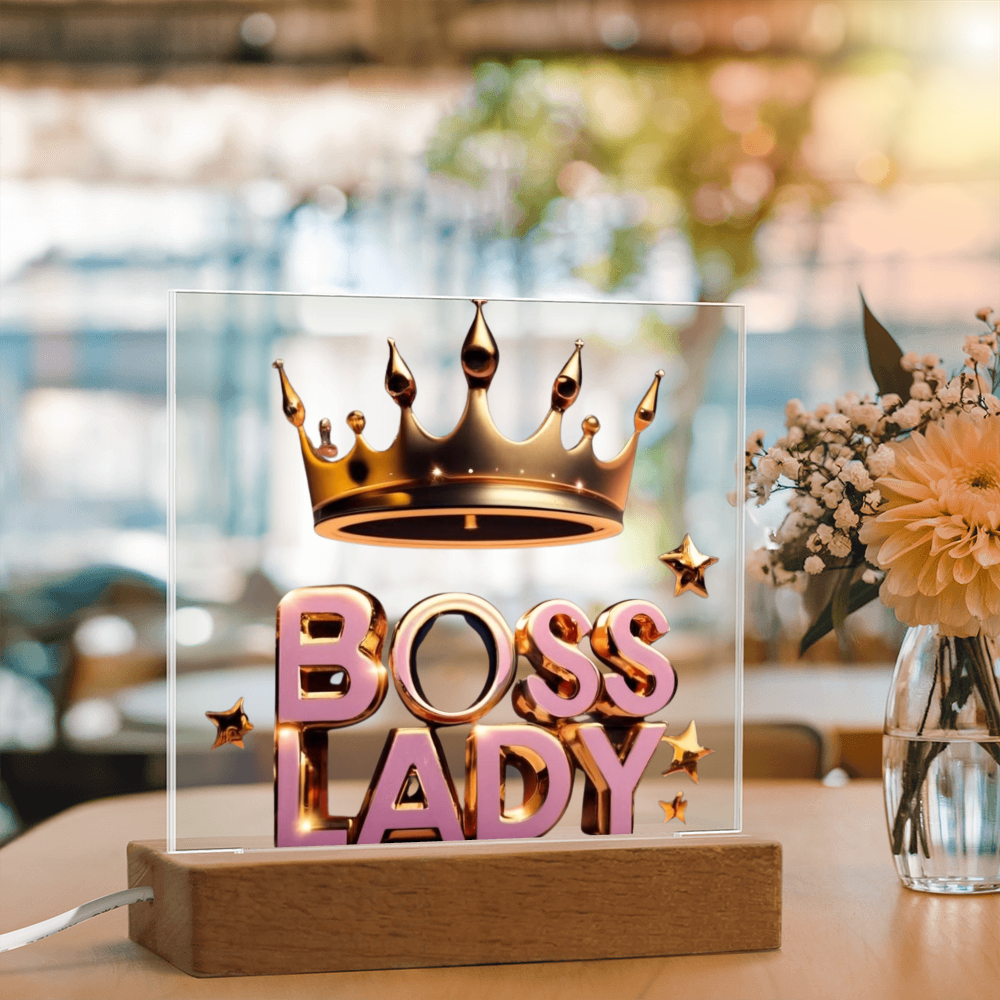 Boss Lady Acrylic Square Plaque