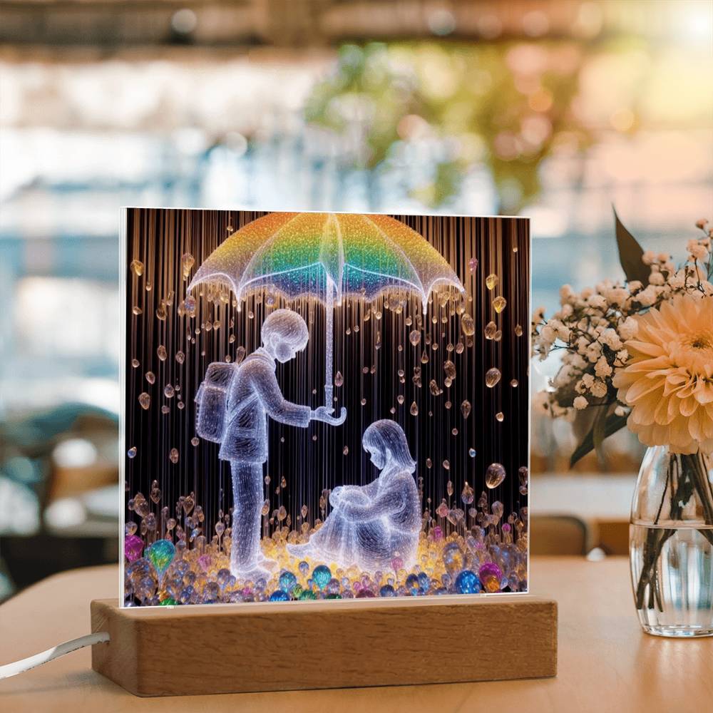 Rainfall Acrylic Plaque