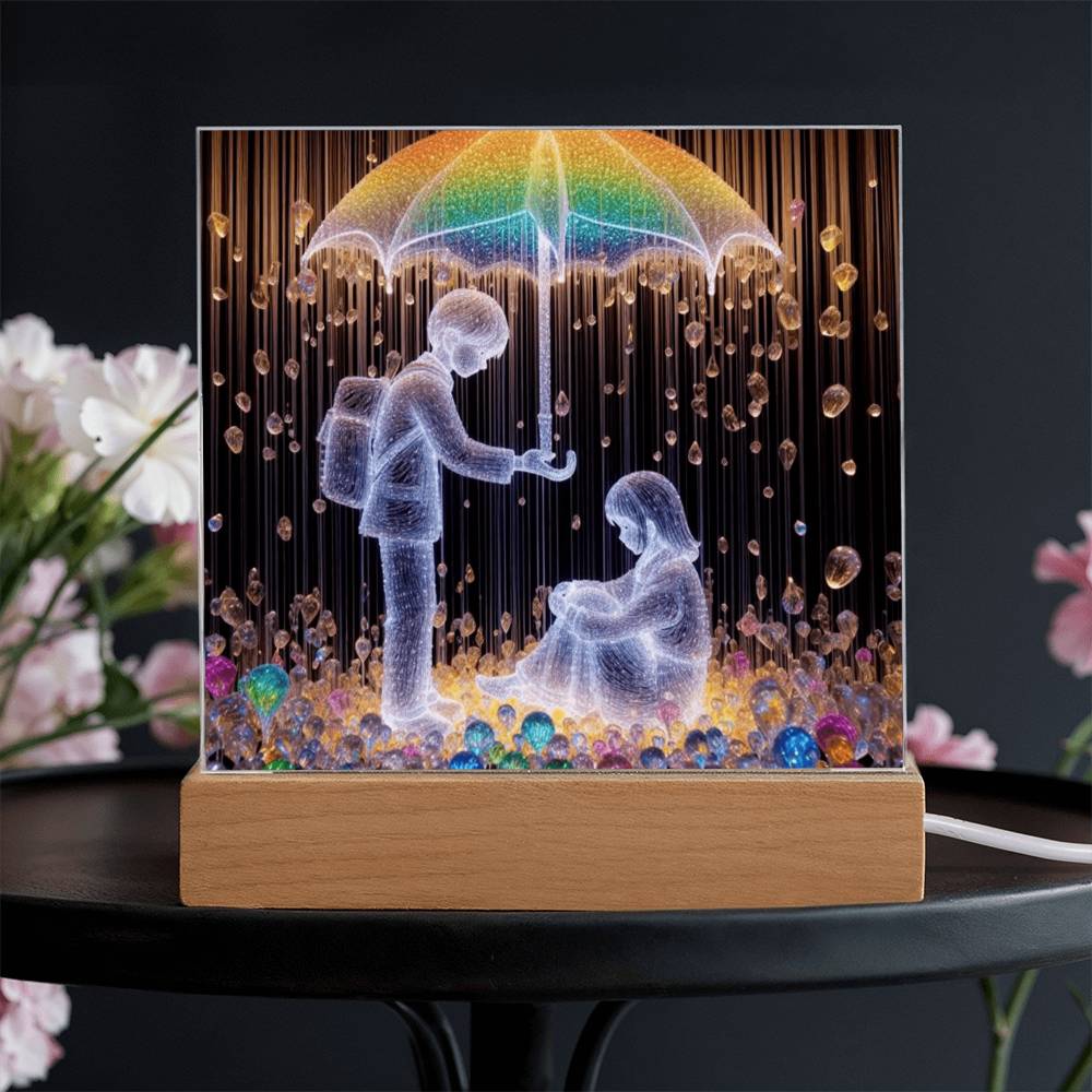 Rainfall Acrylic Plaque