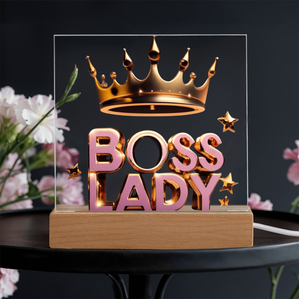 Boss Lady Acrylic Square Plaque