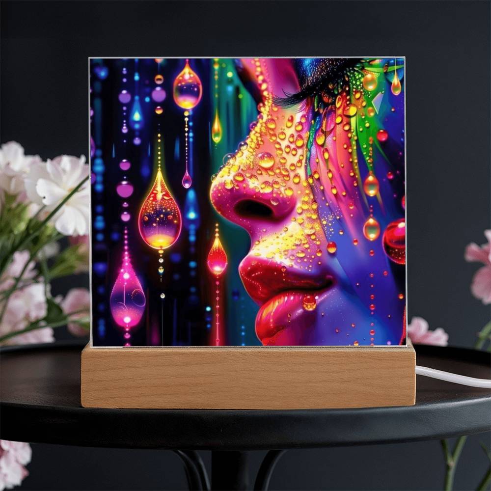 Color Rain Acrylic Plaque