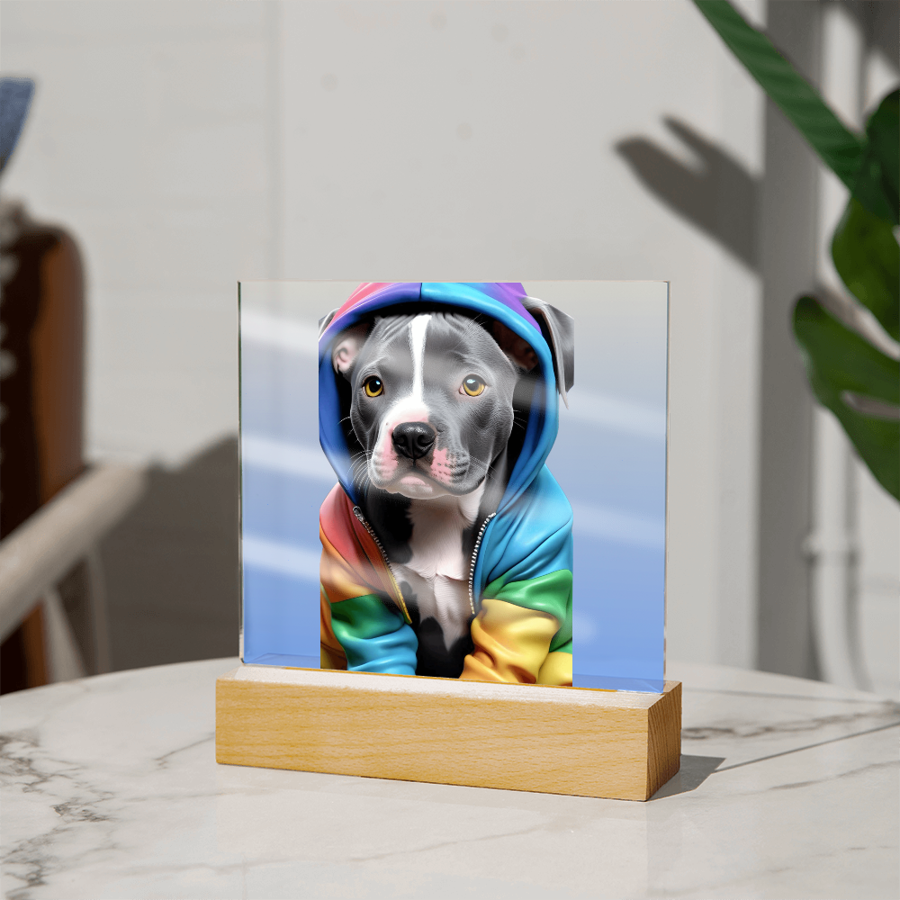 Cool Pup Acrylic Square Plaque