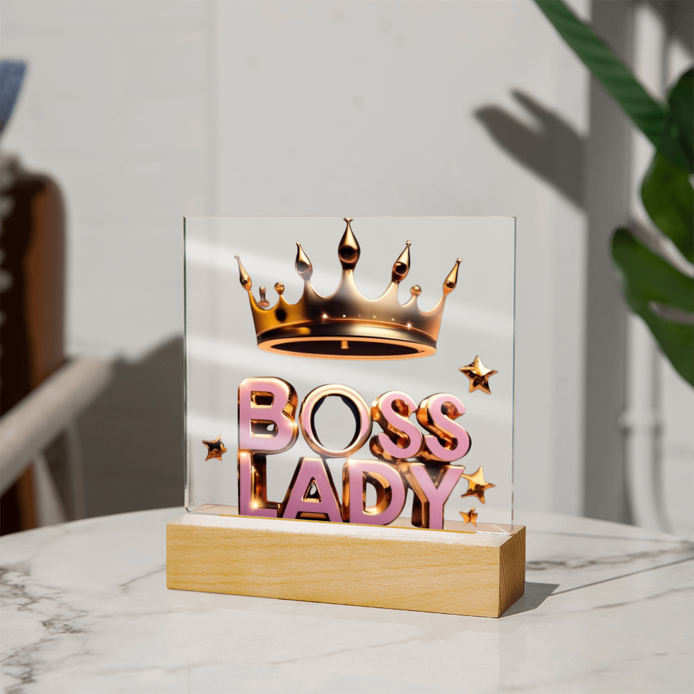 Boss Lady Acrylic Square Plaque