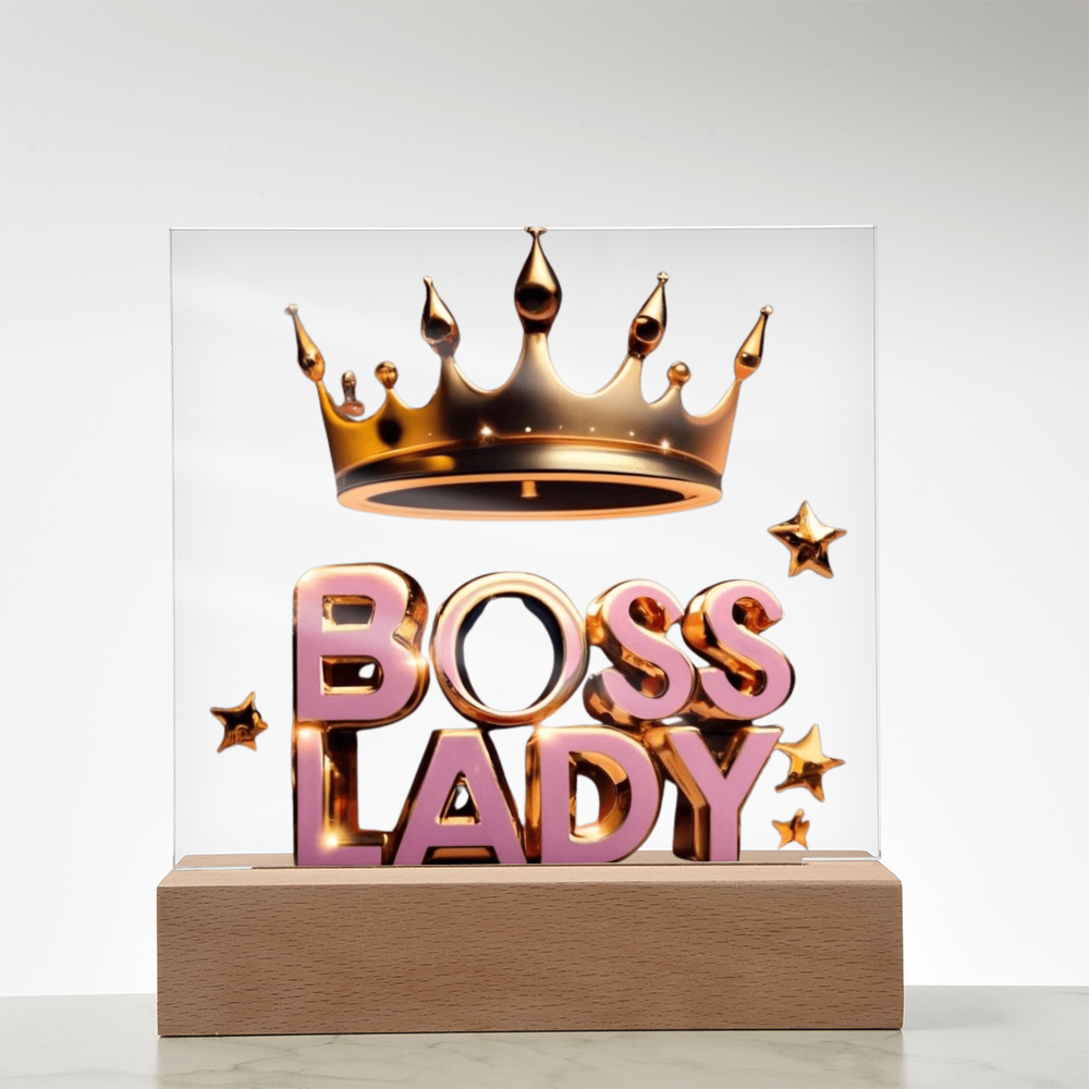 Boss Lady Acrylic Square Plaque