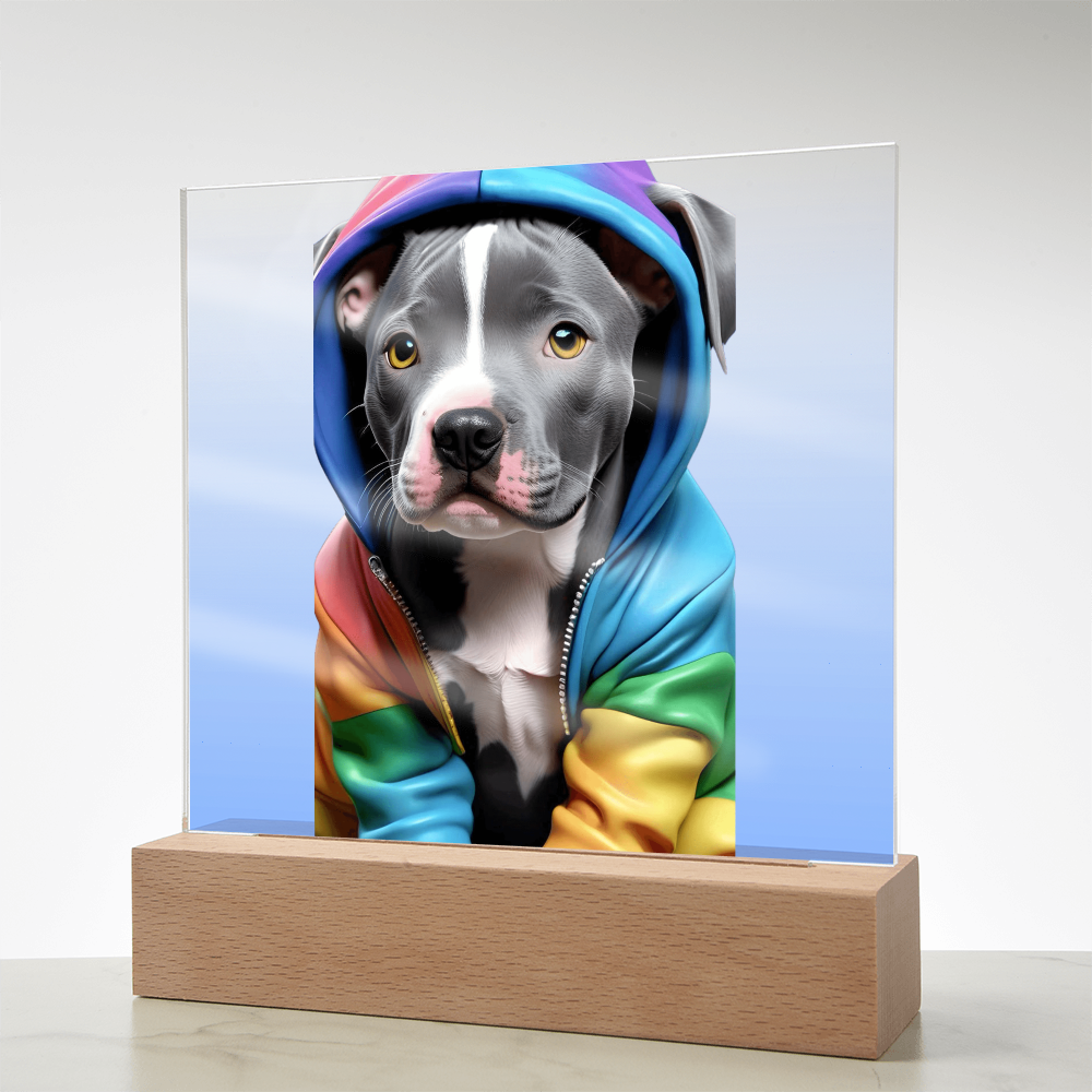 Cool Pup Acrylic Square Plaque