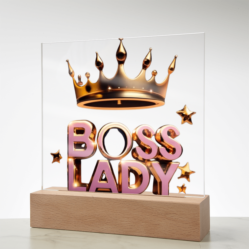 Boss Lady Acrylic Square Plaque