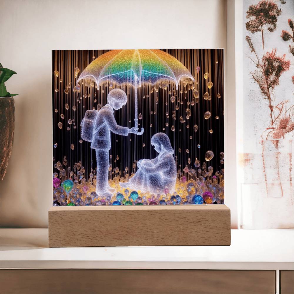 Rainfall Acrylic Plaque