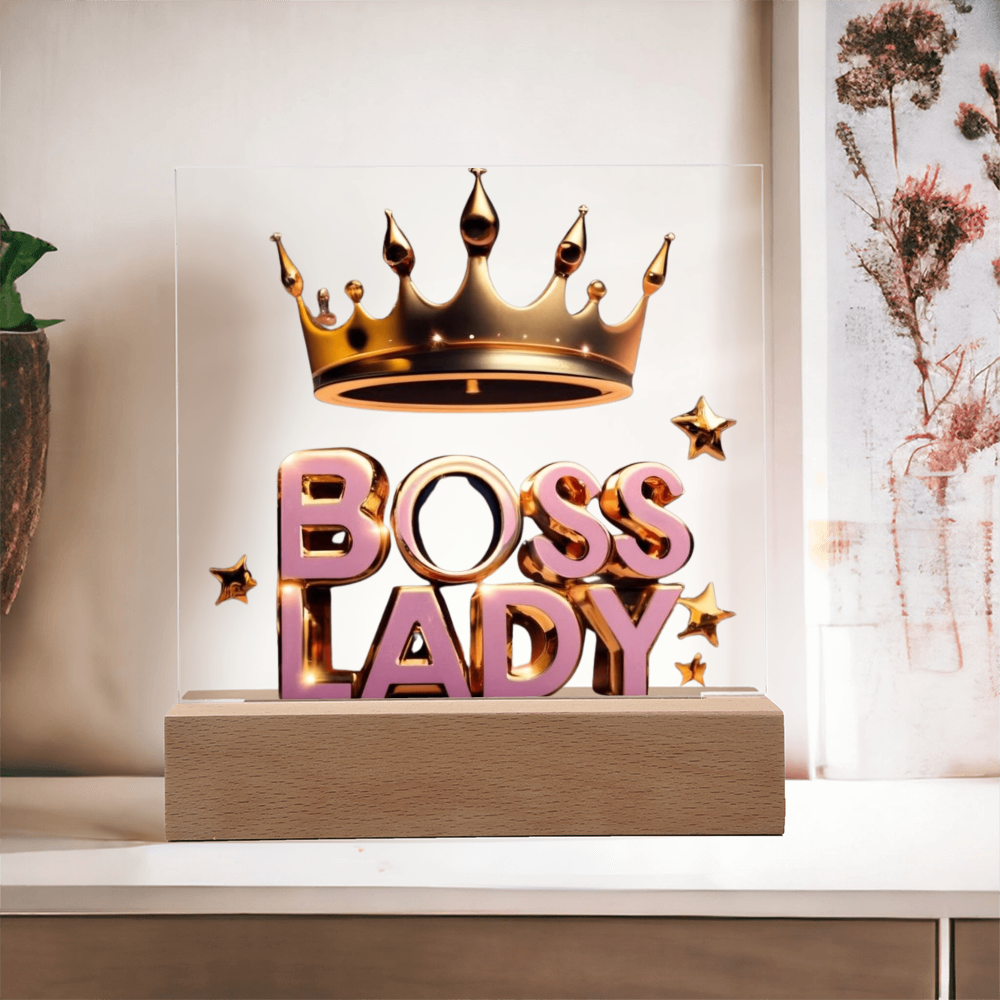 Boss Lady Acrylic Square Plaque