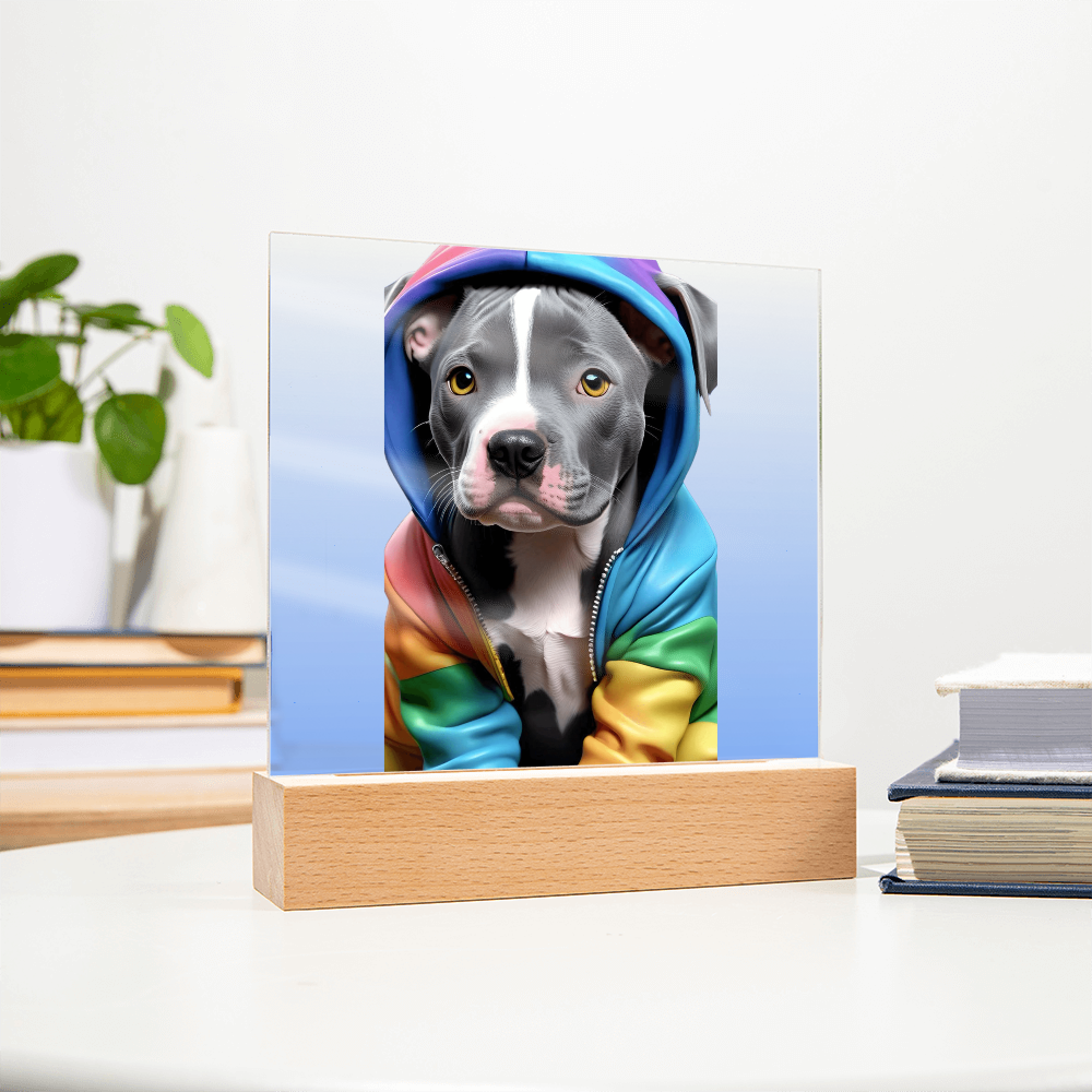 Cool Pup Acrylic Square Plaque