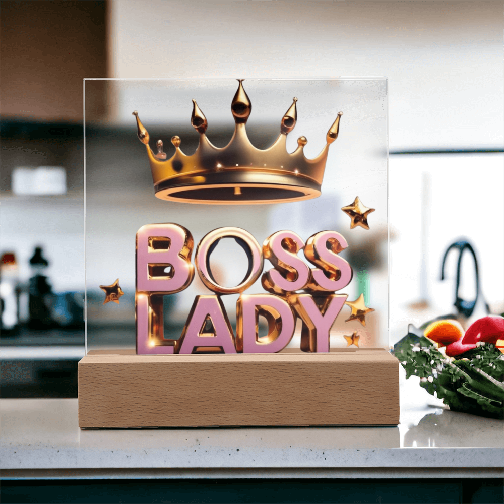 Boss Lady Acrylic Square Plaque