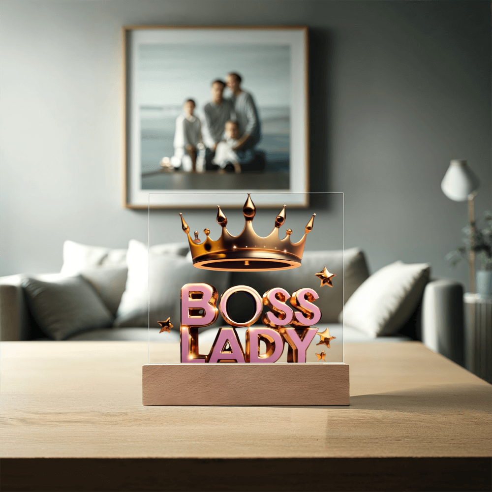 Boss Lady Acrylic Square Plaque