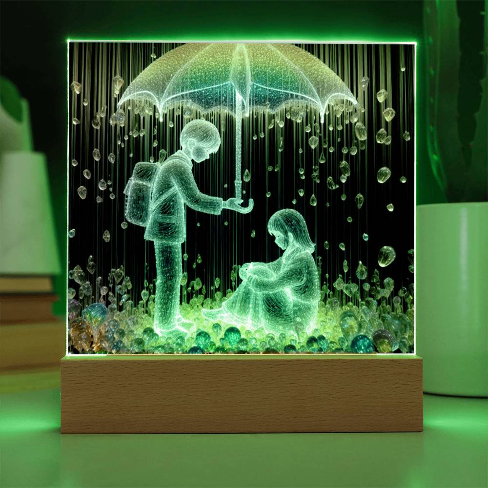 Rainfall Acrylic Plaque