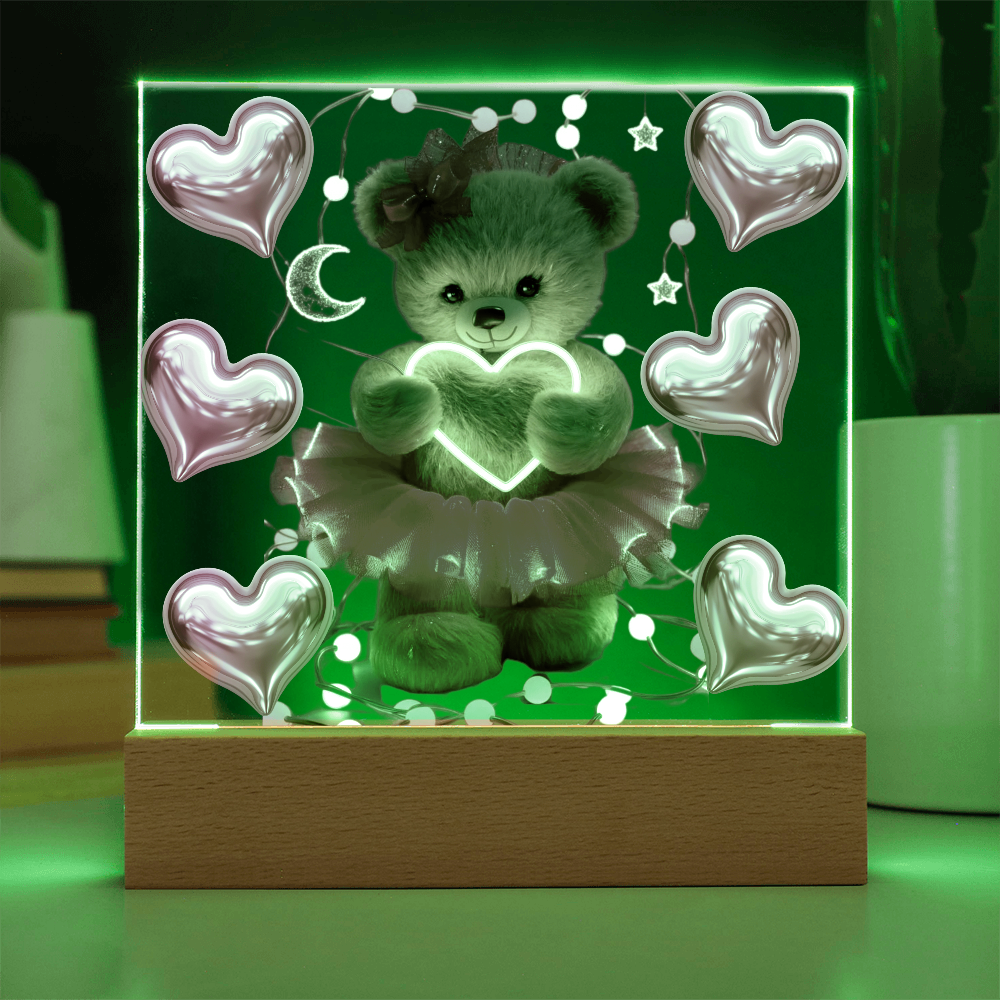 Teddy Acrylic Square Plaque