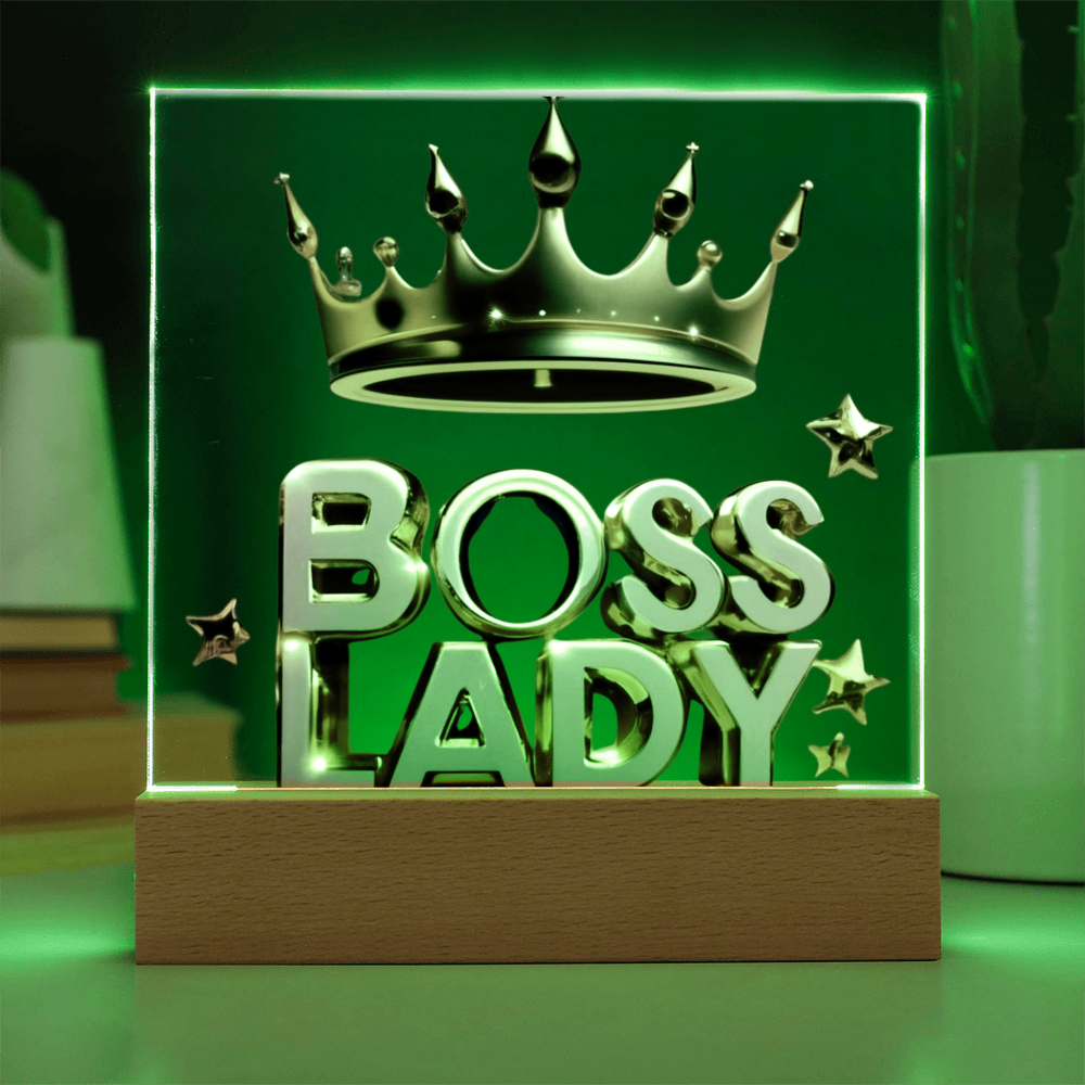 Boss Lady Acrylic Square Plaque