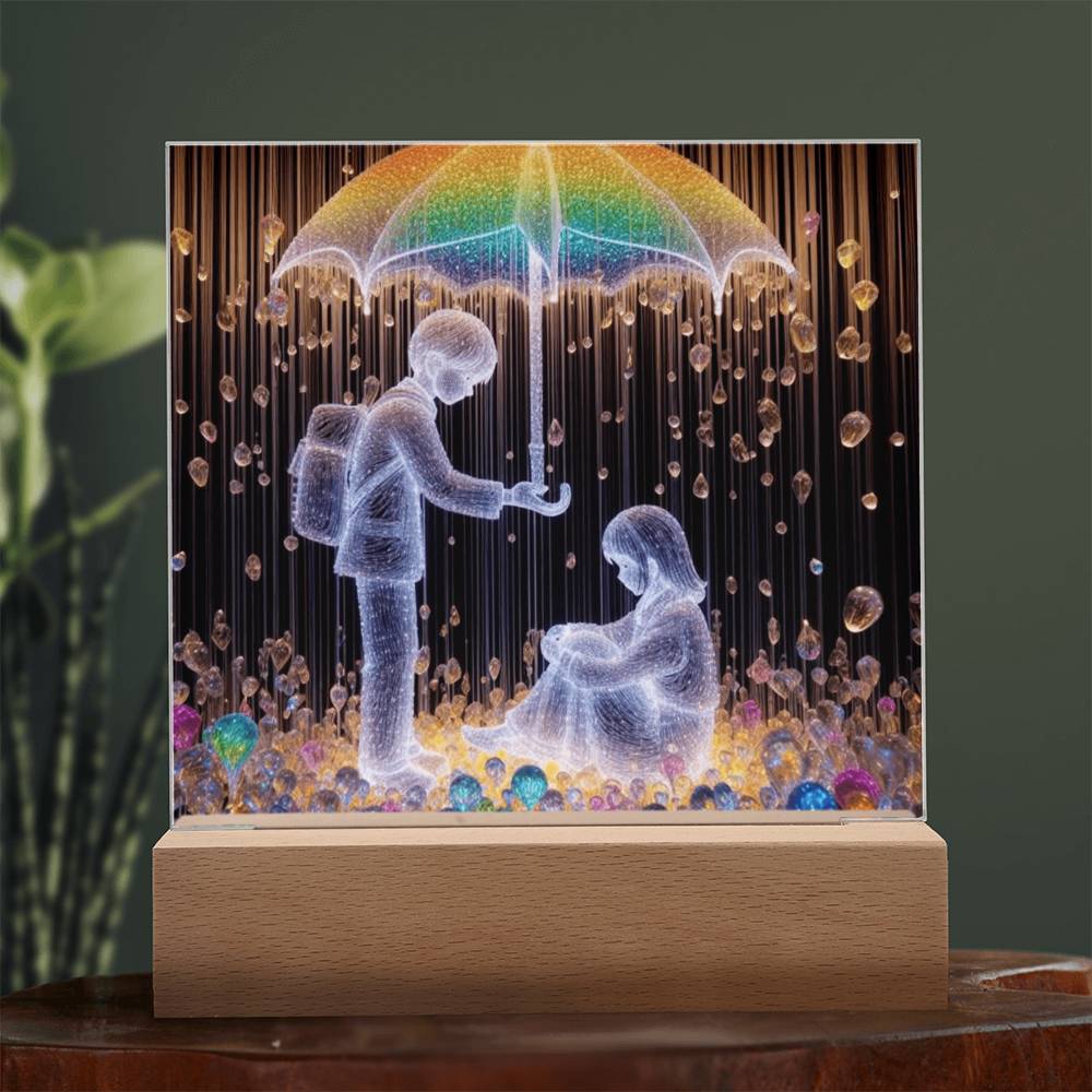 Rainfall Acrylic Plaque