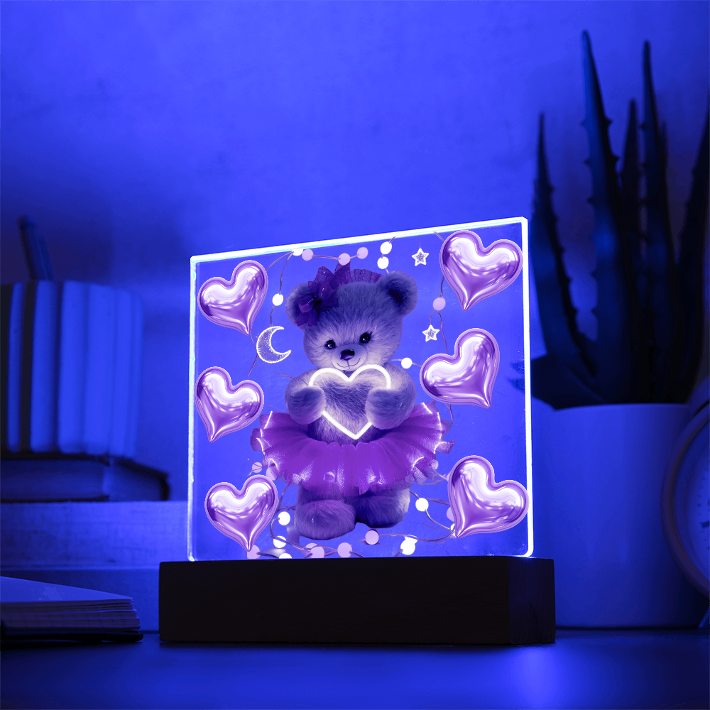 Teddy Acrylic Square Plaque