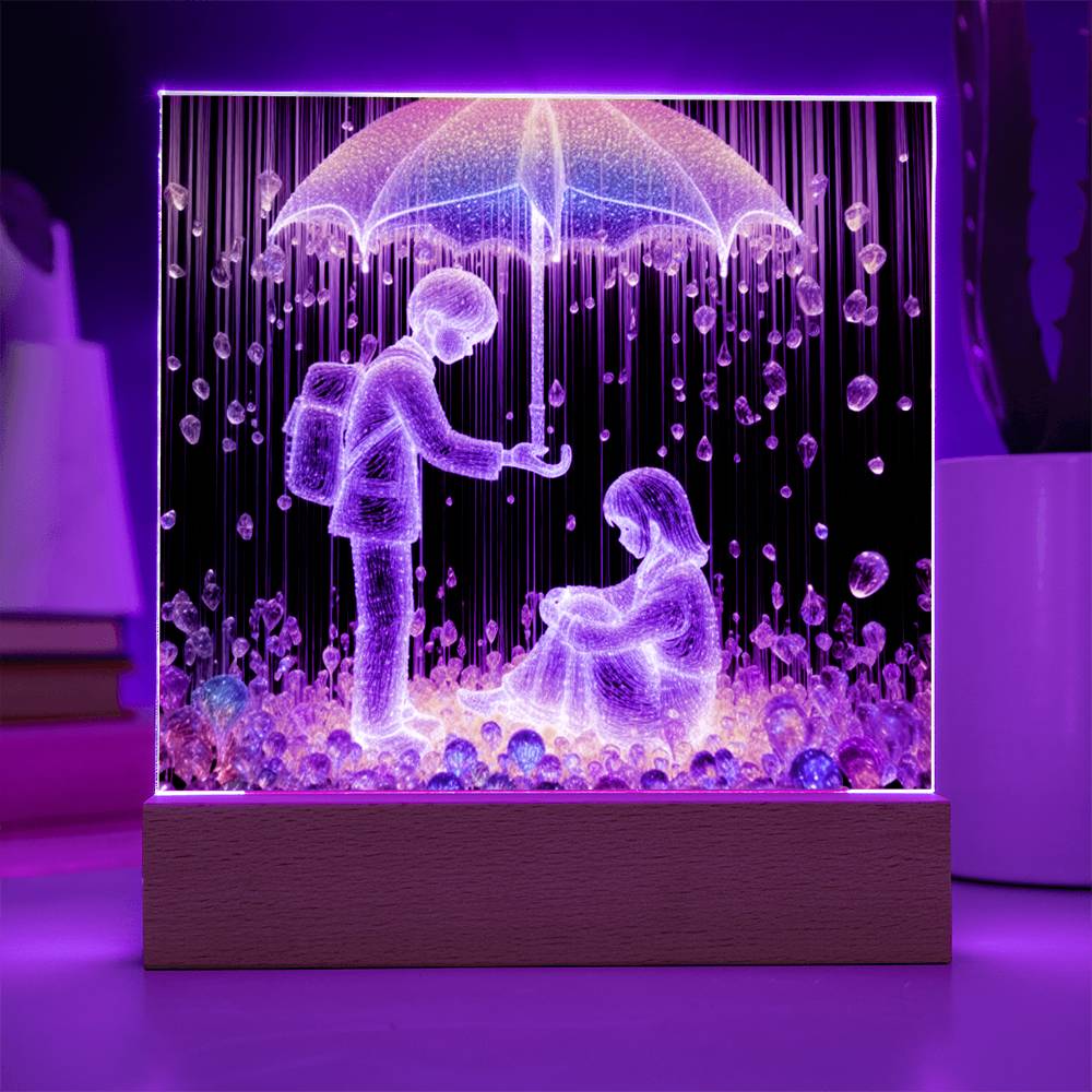 Rainfall Acrylic Plaque