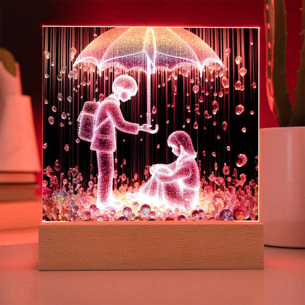 Rainfall Acrylic Plaque