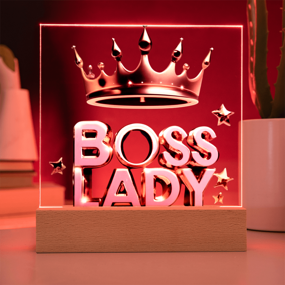 Boss Lady Acrylic Square Plaque